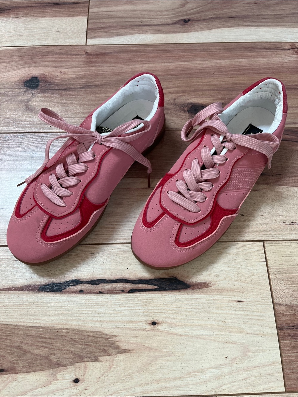 Rachel Antonoff Pink and Red Low-Top Lace-Up Sneakers